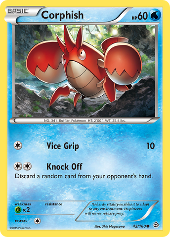 Corphish (42/160) [XY: Primal Clash] - Destination Retro