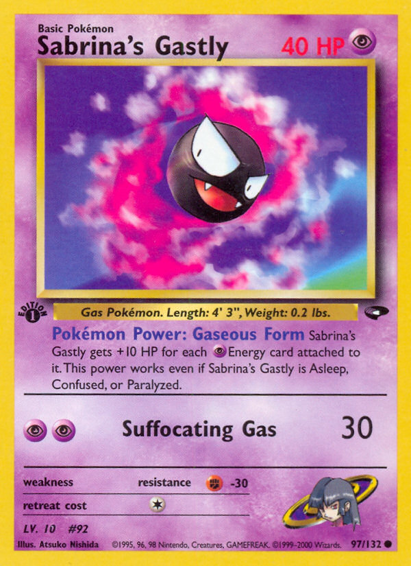 Sabrina's Gastly (97/132) [Gym Challenge 1st Edition] - Destination Retro