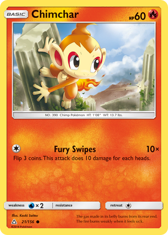 Chimchar (21/156) [Sun & Moon: Ultra Prism] - Destination Retro