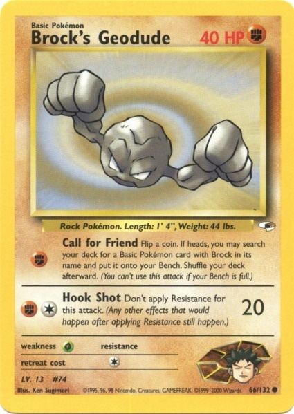 Brock's Geodude (66/132) [Gym Heroes Unlimited] - Destination Retro