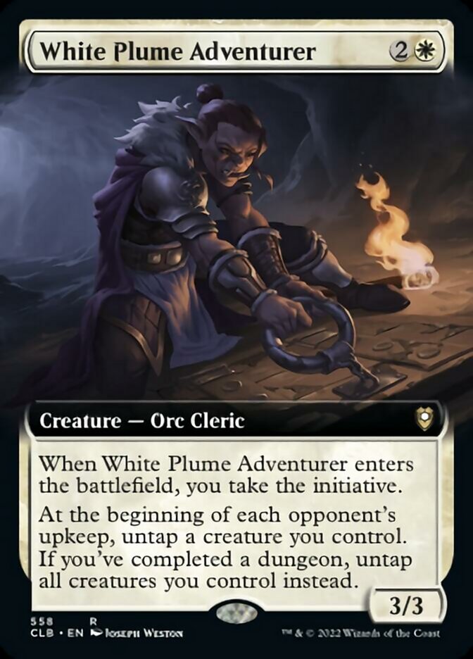 White Plume Adventurer (Extended Art) [Commander Legends: Battle for Baldur's Gate] - Destination Retro