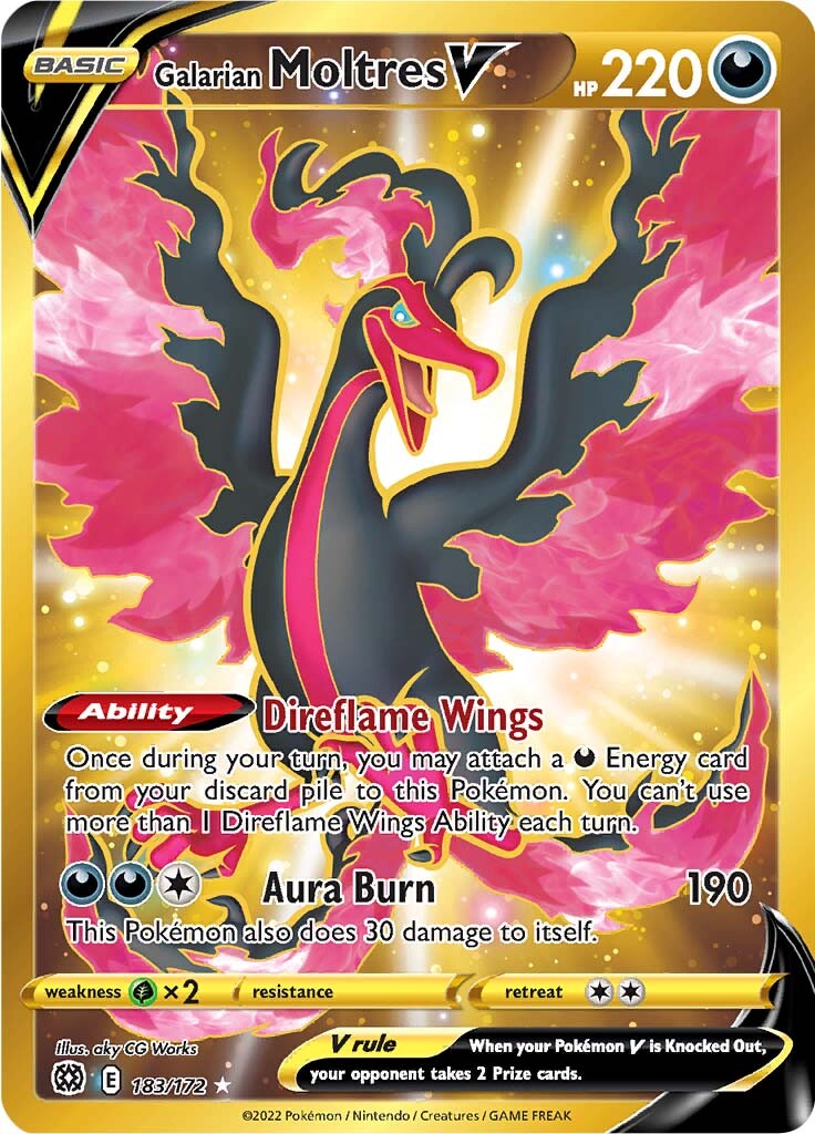 Galarian Moltres V (183/172) [Sword & Shield: Brilliant Stars] - Destination Retro