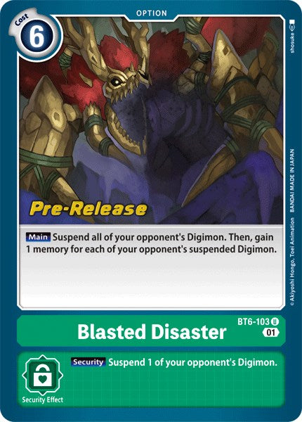 Blasted Disaster [BT6-103] [Double Diamond Pre-Release Cards] - Destination Retro