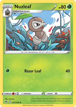 Nuzleaf (11) [Sword & Shield: Vivid Voltage] - Destination Retro