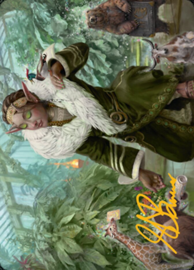 Rumor Gatherer Art Card (Gold-Stamped Signature) [Streets of New Capenna Art Series] - Destination Retro