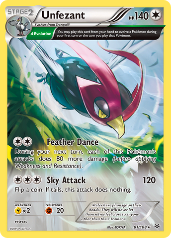 Unfezant (81/108) [XY: Roaring Skies] - Destination Retro