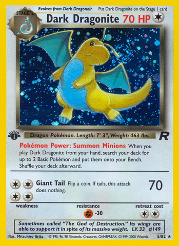 Dark Dragonite (5/82) [Team Rocket 1st Edition] - Destination Retro