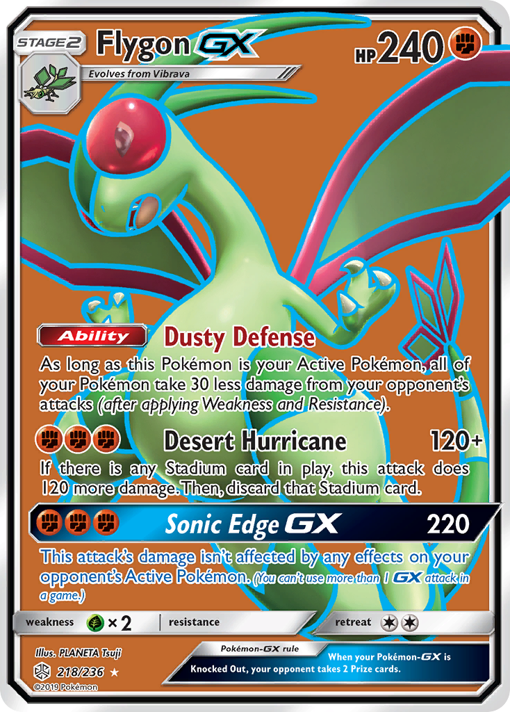 Flygon GX (218/236) [Sun & Moon: Cosmic Eclipse] - Destination Retro