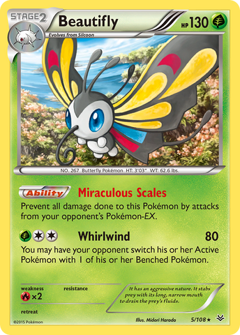 Beautifly (5/108) [XY: Roaring Skies] - Destination Retro