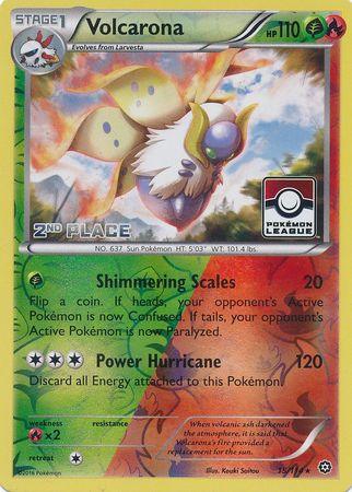 Volcarona (15/114) (League Promo 2nd Place) [XY: Steam Siege] - Destination Retro