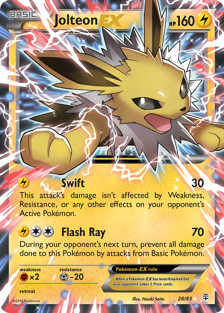 Jolteon EX (28/83) [XY: Generations] - Destination Retro