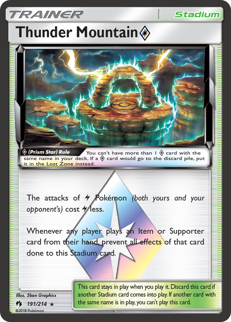 Thunder Mountain (Prism Star) (191/214) [Sun & Moon: Lost Thunder] - Destination Retro