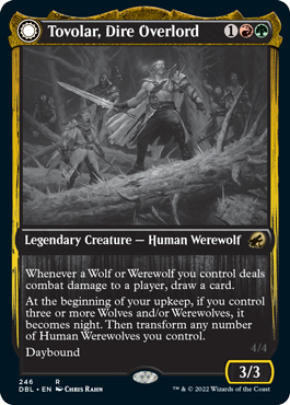 Tovolar, Dire Overlord // Tovolar, the Midnight Scourge [Innistrad: Double Feature] - Destination Retro