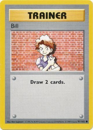 Bill (91/102) [Base Set Shadowless Unlimited] - Destination Retro