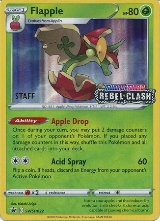 Flapple (Staff Prerelease Promo) (SWSH022) [Sword & Shield: Black Star Promos] - Destination Retro