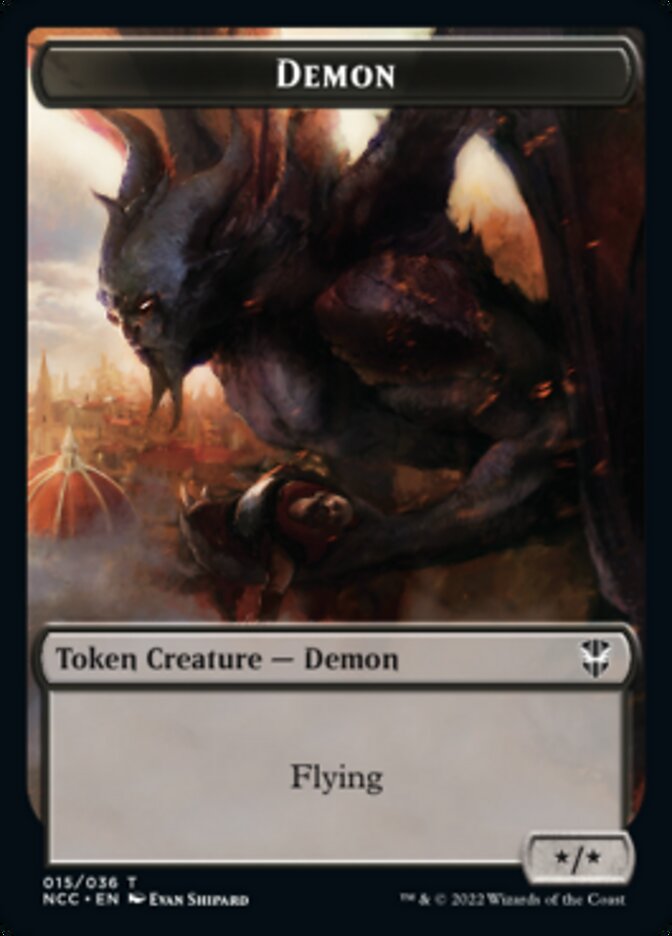 Demon // Copy Double-sided Token [Streets of New Capenna Commander Tokens] - Destination Retro