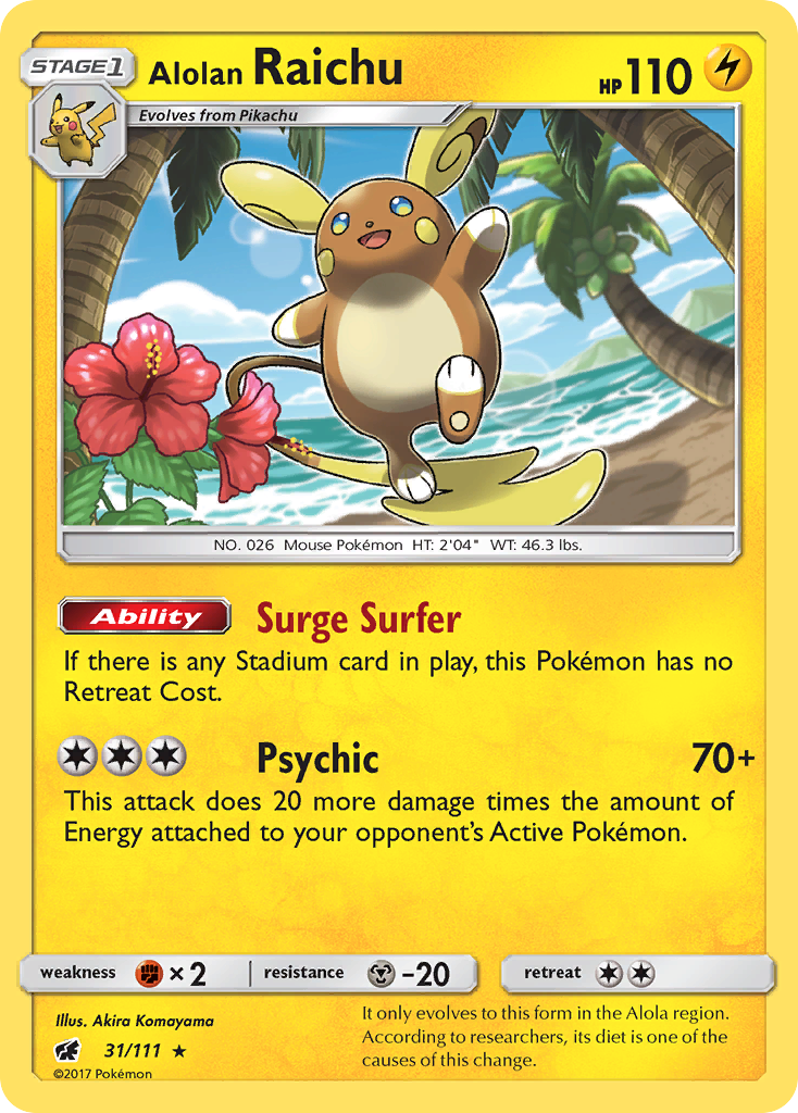 Alolan Raichu (31/111) [Sun & Moon: Crimson Invasion] - Destination Retro