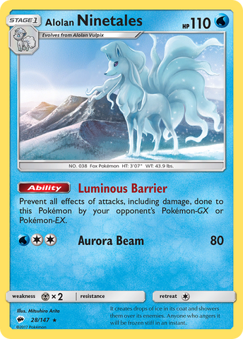 Alolan Ninetales (28/147) [Sun & Moon: Burning Shadows] - Destination Retro
