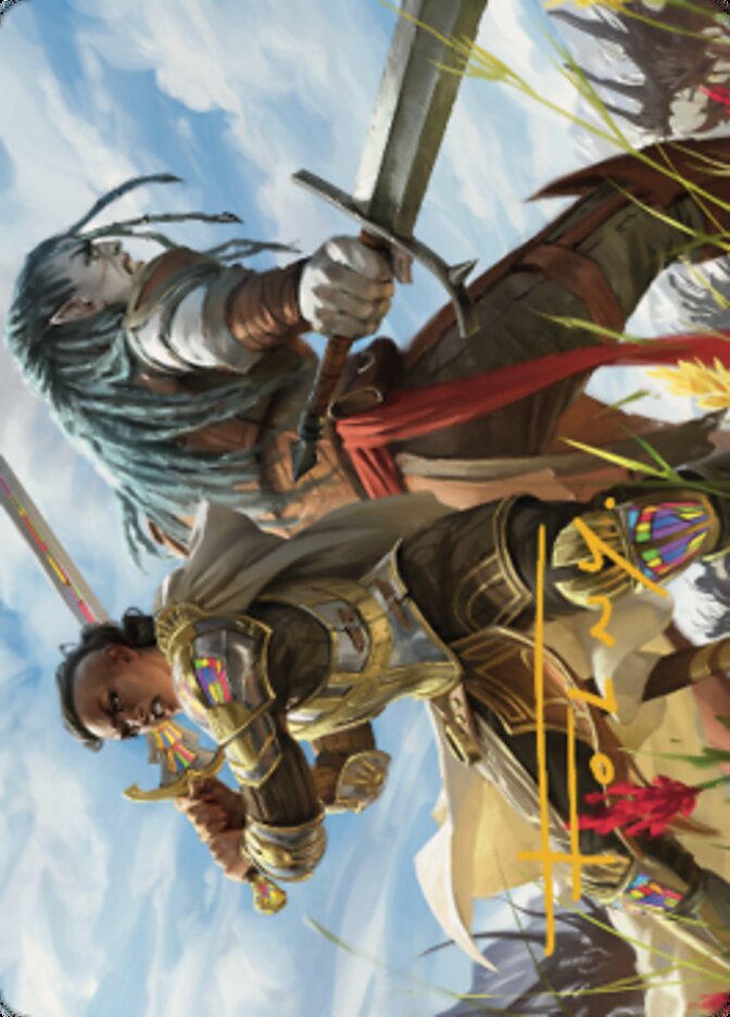 Join Forces Art Card (Gold-Stamped Signature) [Dominaria United Art Series] - Destination Retro