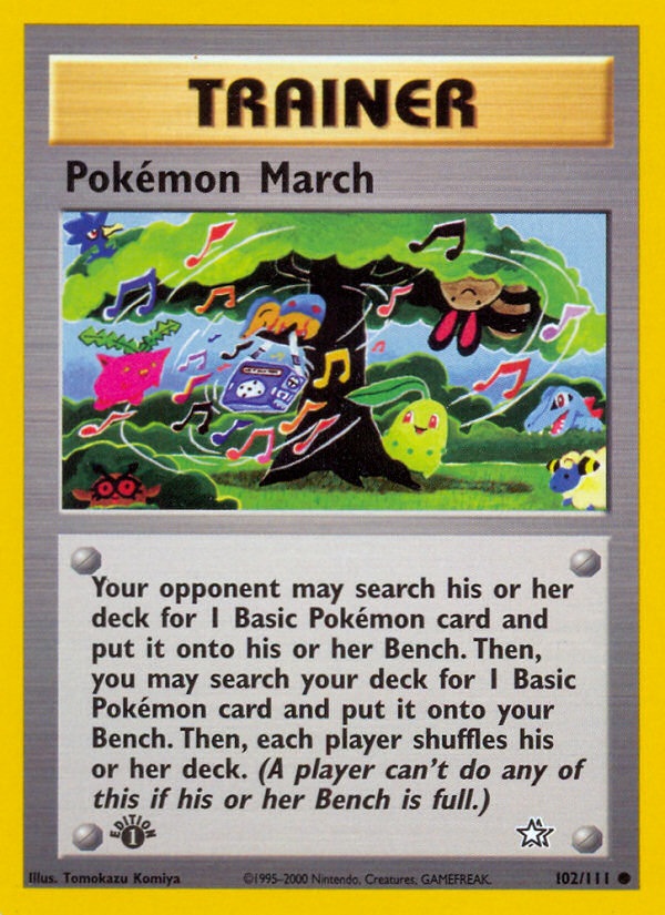 Pokemon March (102/111) [Neo Genesis 1st Edition] - Destination Retro