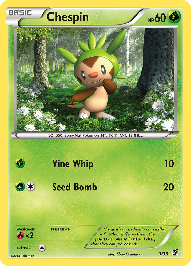 Chespin (3/39) [XY: Kalos Starter Set] - Destination Retro