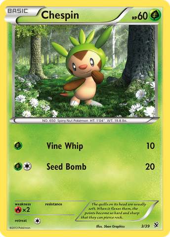 Chespin (3/39) [XY: Kalos Starter Set] - Destination Retro