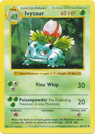 Ivysaur (30/102) [Base Set Shadowless Unlimited] - Destination Retro
