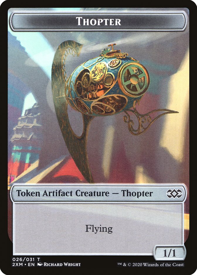 Myr (024) // Thopter (026) Double-sided Token [Double Masters Tokens] - Destination Retro