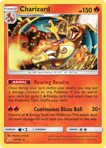 Charizard (14/181) [Sun & Moon: Team Up] - Destination Retro