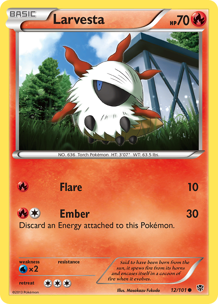 Larvesta (12/101) [Black & White: Plasma Blast] - Destination Retro