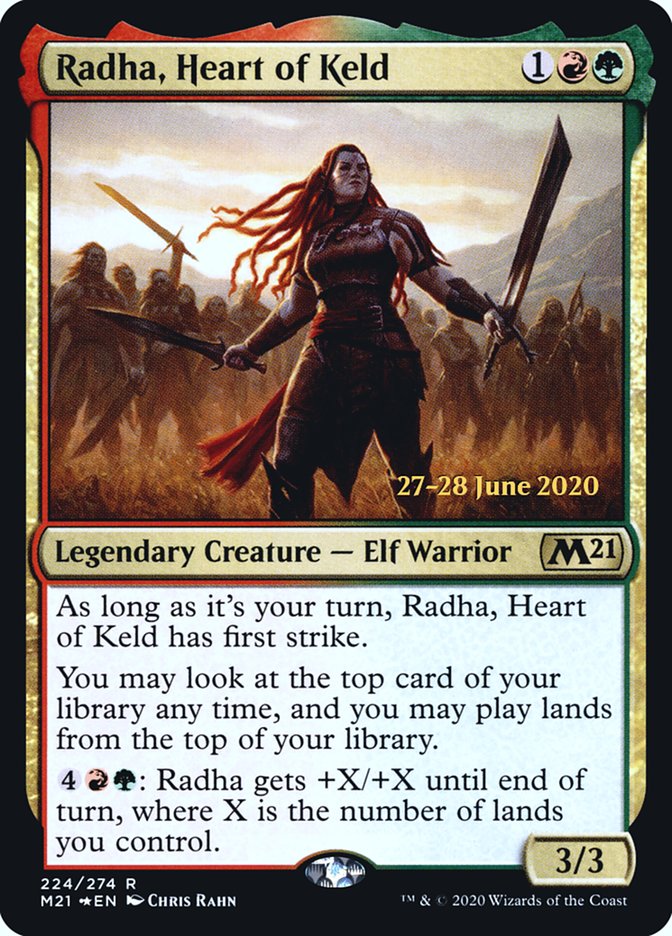 Radha, Heart of Keld  [Core Set 2021 Prerelease Promos] - Destination Retro