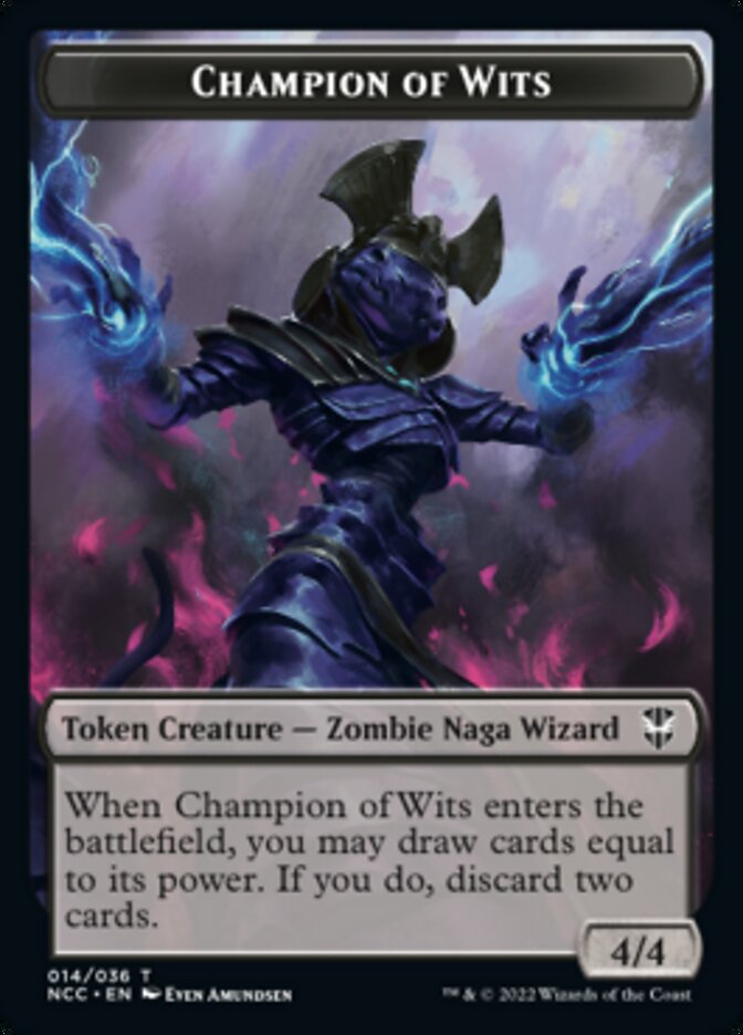 Tentacle // Champion of Wits Double-sided Token [Streets of New Capenna Commander Tokens] - Destination Retro