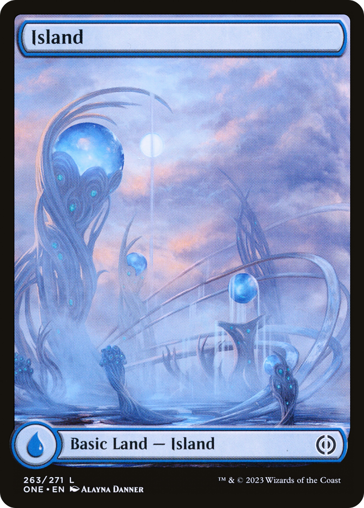 Island (263) (Full-Art) [Phyrexia: All Will Be One] - Destination Retro