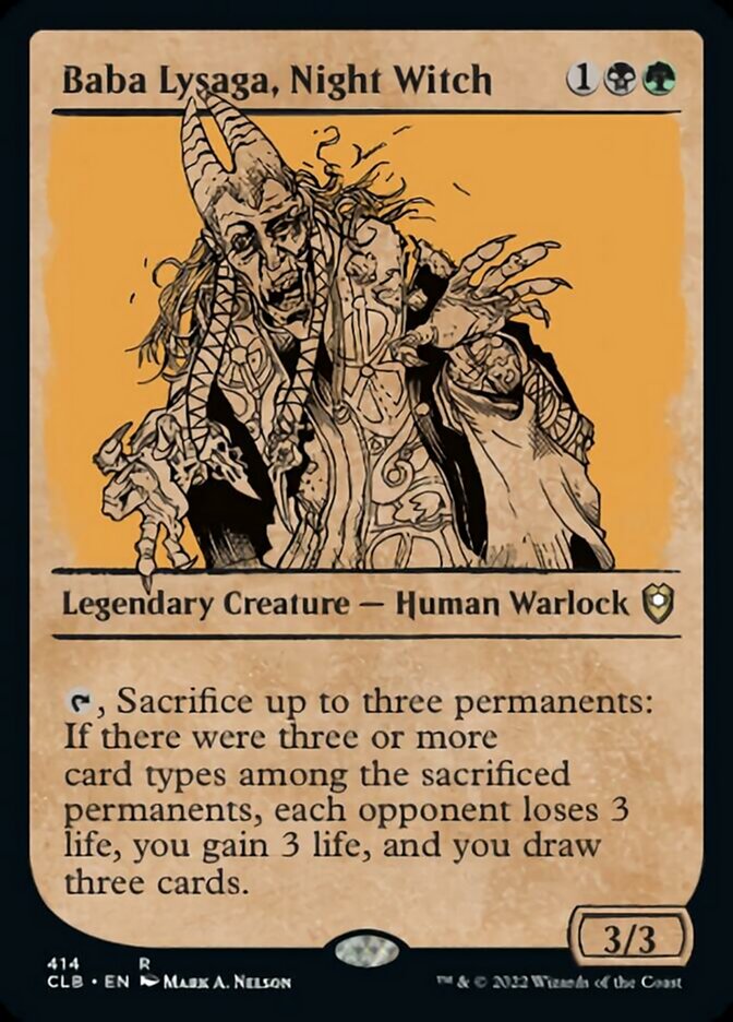 Baba Lysaga, Night Witch (Showcase) [Commander Legends: Battle for Baldur's Gate] - Destination Retro