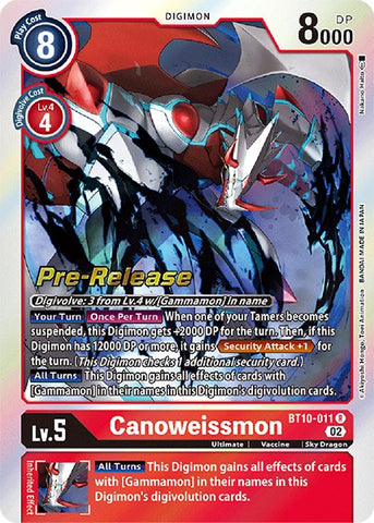Canoweissmon [BT10-011] [Xros Encounter Pre-Release Cards] - Destination Retro