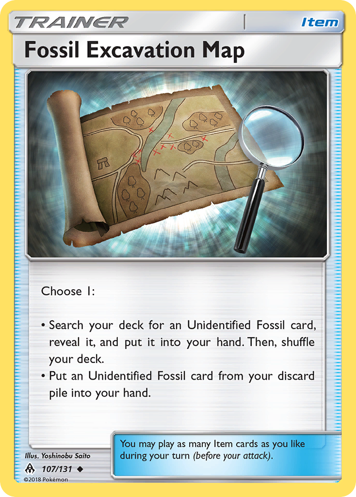 Fossil Excavation Map (107/131) [Sun & Moon: Forbidden Light] - Destination Retro