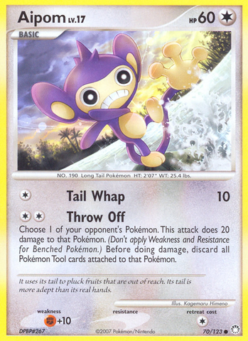Aipom (70/123) [Diamond & Pearl: Mysterious Treasures] - Destination Retro