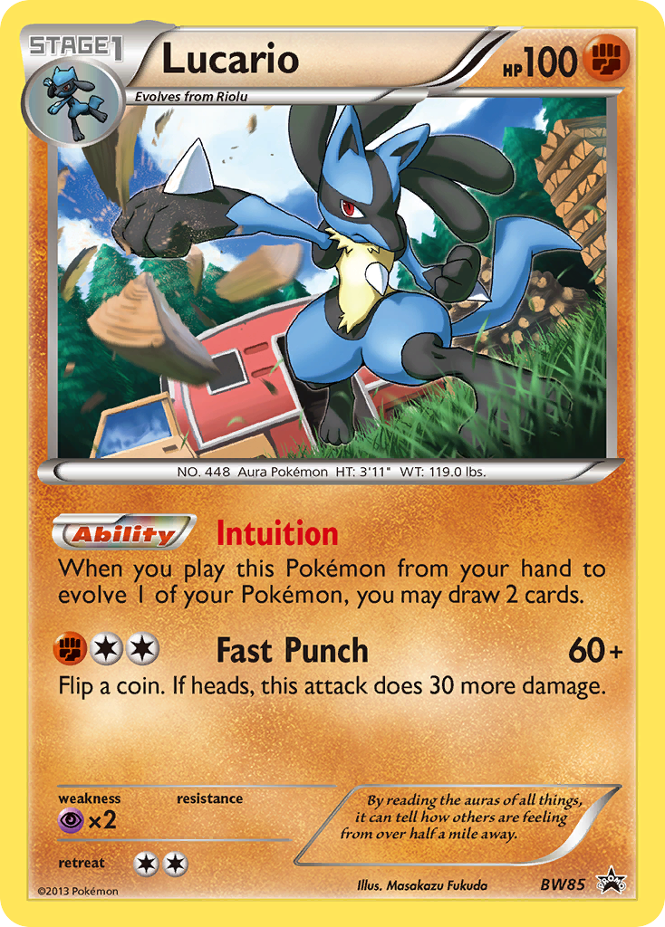 Lucario (BW85) [Black & White: Black Star Promos] - Destination Retro