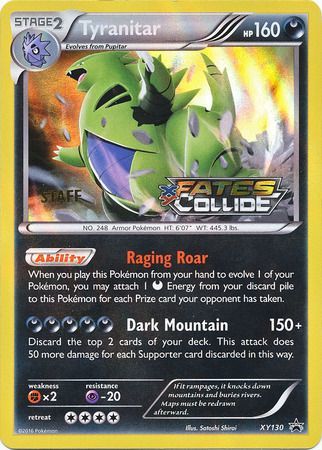 Tyranitar (Staff) (XY130) [XY: Black Star Promos] - Destination Retro