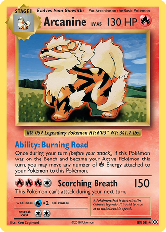 Arcanine (18/108) [XY: Evolutions] - Destination Retro