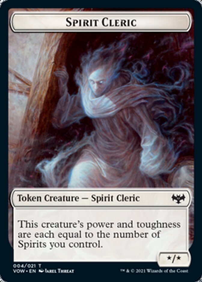 Blood // Spirit Cleric Double-sided Token [Innistrad: Crimson Vow Tokens] - Destination Retro