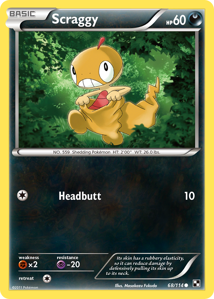 Scraggy (68/114) [Black & White: Base Set] - Destination Retro