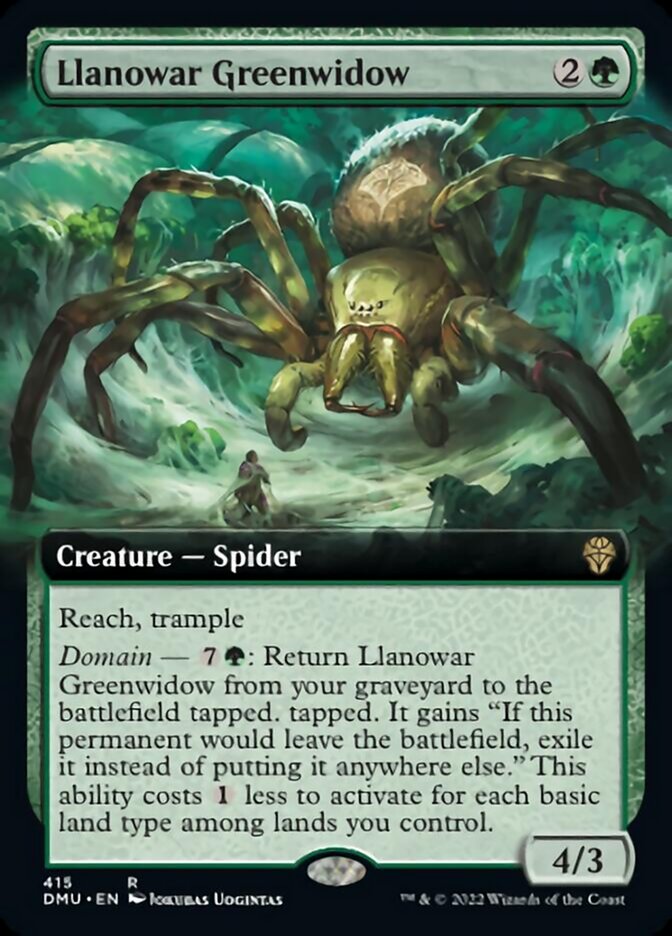 Llanowar Greenwidow (Extended Art) [Dominaria United] - Destination Retro