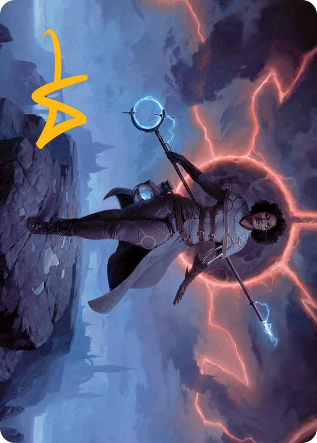 Rona, Herald of Invasion Art Card (Gold-Stamped Signature) [March of the Machine Art Series] - Destination Retro