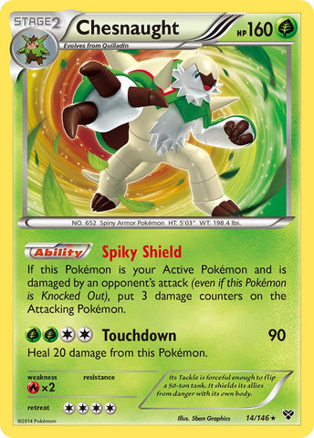 Chesnaught (14/146) (Cosmos Holo) (Blister Exclusive) [XY: Base Set] - Destination Retro