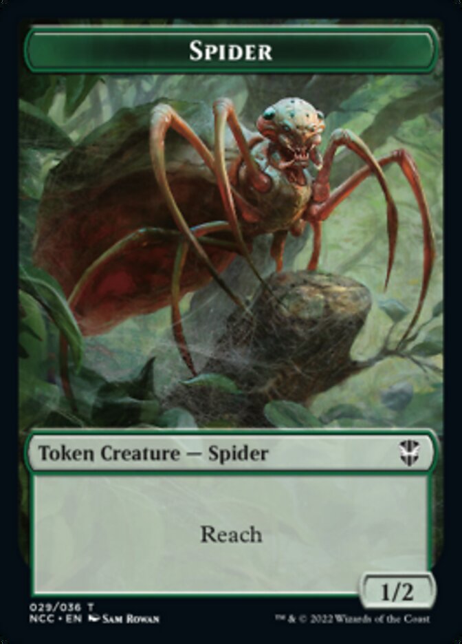 Treefolk // Spider Double-sided Token [Streets of New Capenna Commander Tokens] - Destination Retro