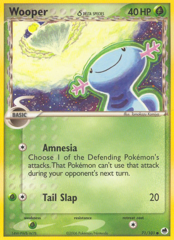 Wooper (71/101) (Delta Species) [EX: Dragon Frontiers] - Destination Retro