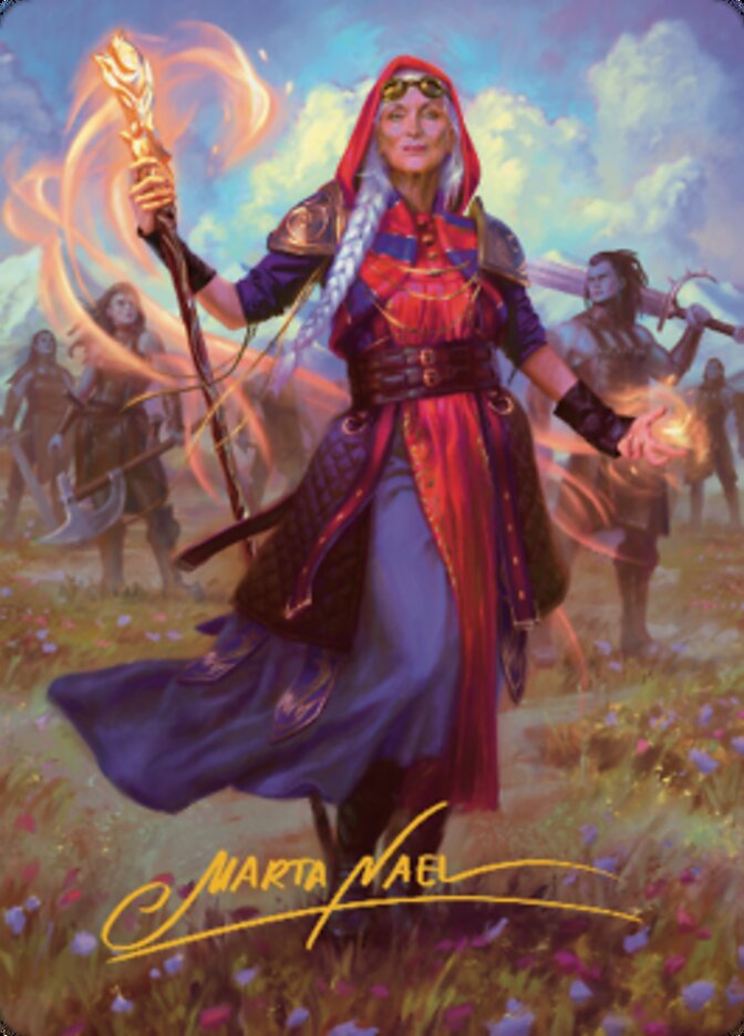 Jaya, Fiery Negotiator Art Card 1 (Gold-Stamped Signature) [Dominaria United Art Series] - Destination Retro