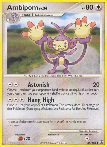 Ambipom (35/100) [Diamond & Pearl: Majestic Dawn] - Destination Retro