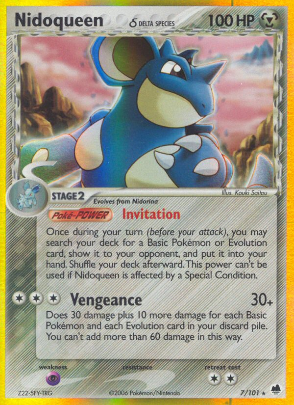 Nidoqueen (7/101) (Delta Species) [EX: Dragon Frontiers] - Destination Retro